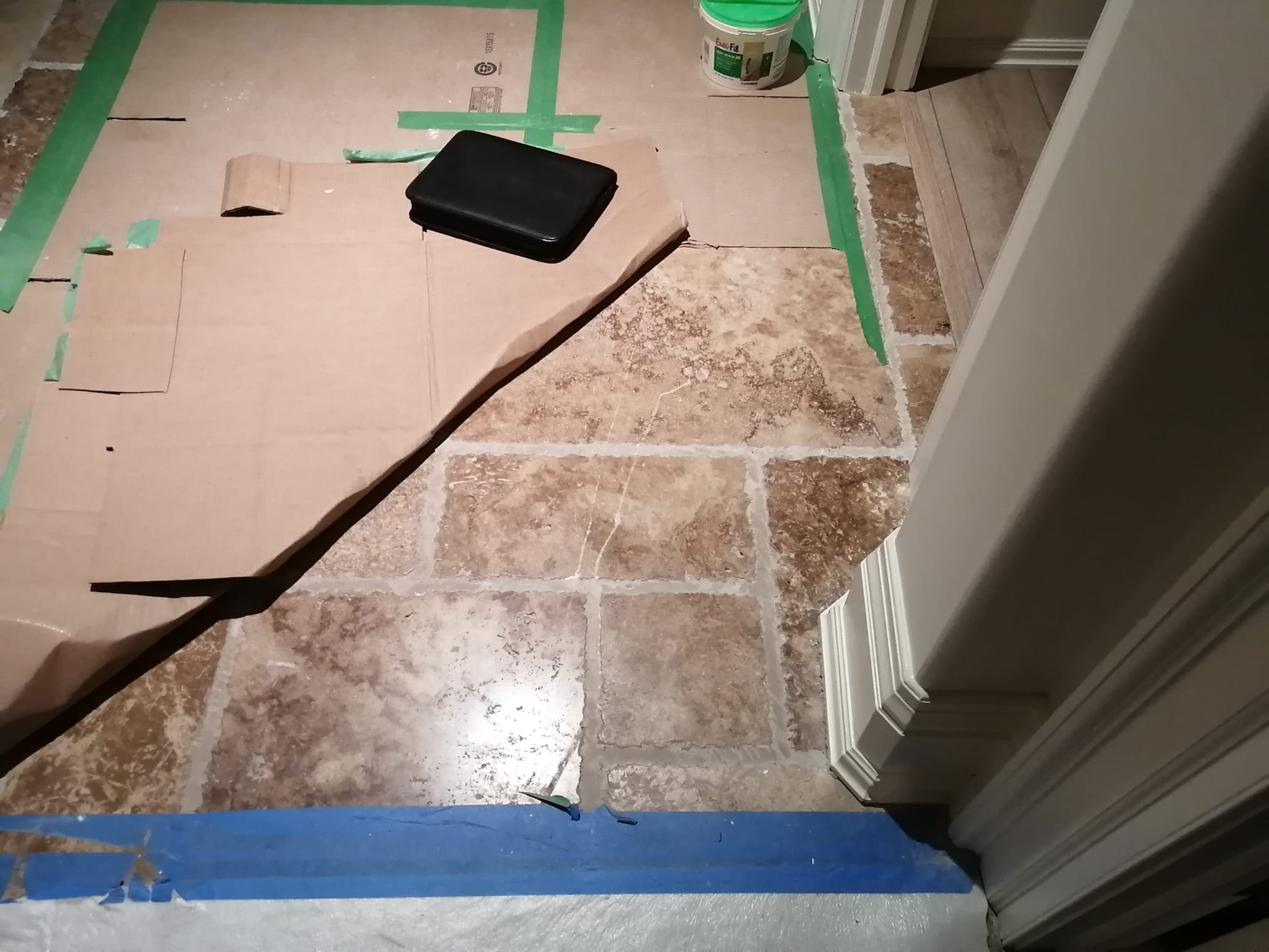 Tile floor after cleaning